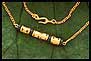 PRE-COLUMBIAN REPLICA NECKLACE FROM MODERN COLOMBIA : TRI-CYLINDER NECKLACE 